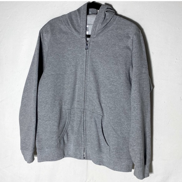 Gildan Heavy Blend Classic Grey Boyfriend Zip Hoodie L - Picture 14 of 14